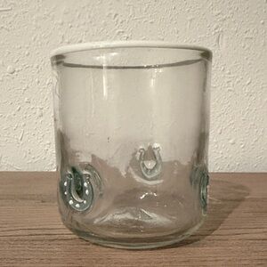 Anthropologie Icon Juice Glass Horseshoe